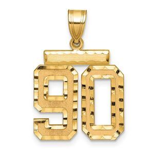 14K Yellow Gold, Varsity Collection, Medium D/C Pendant Number 90